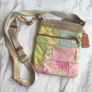 Vintage Coach Multicolor Patchwork Crossbody Bag